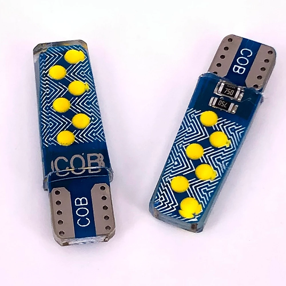 2PCS T10 194 W5W Lampadina LED 12V Chip COB 6000K Bianco 168 501 2825  Lampadine LED per luci interne per auto Mappa Luce Luce targa Luce laterale  : : Auto e Moto