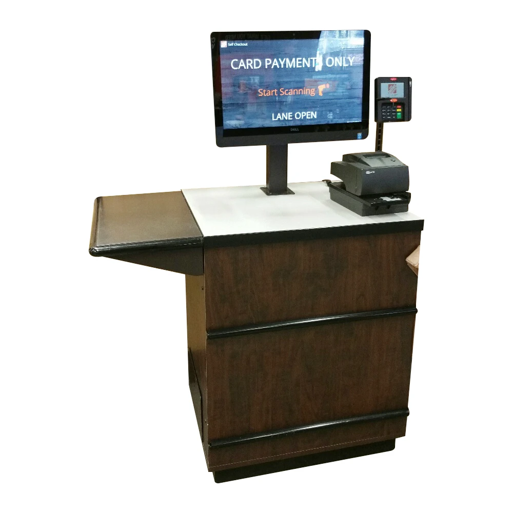 Commercial Modern Design Powder Coat Wooden Cashier Small Retail ...
