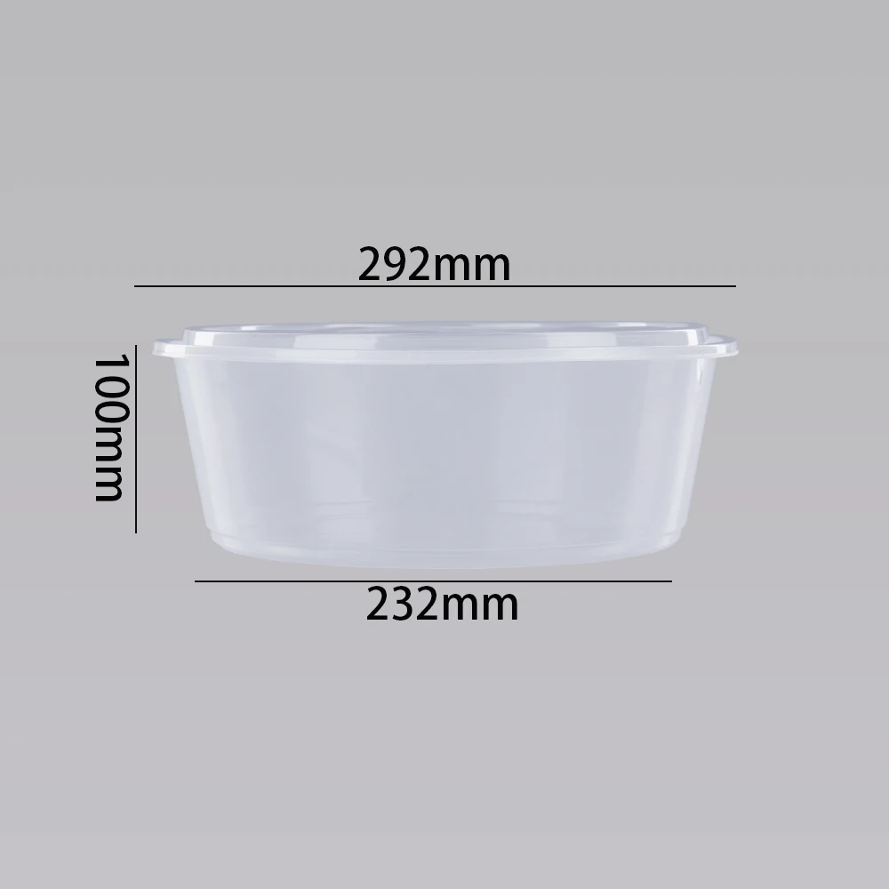 Round Disposable Pp Restaurant Food Container Box Microwave Oven Safe