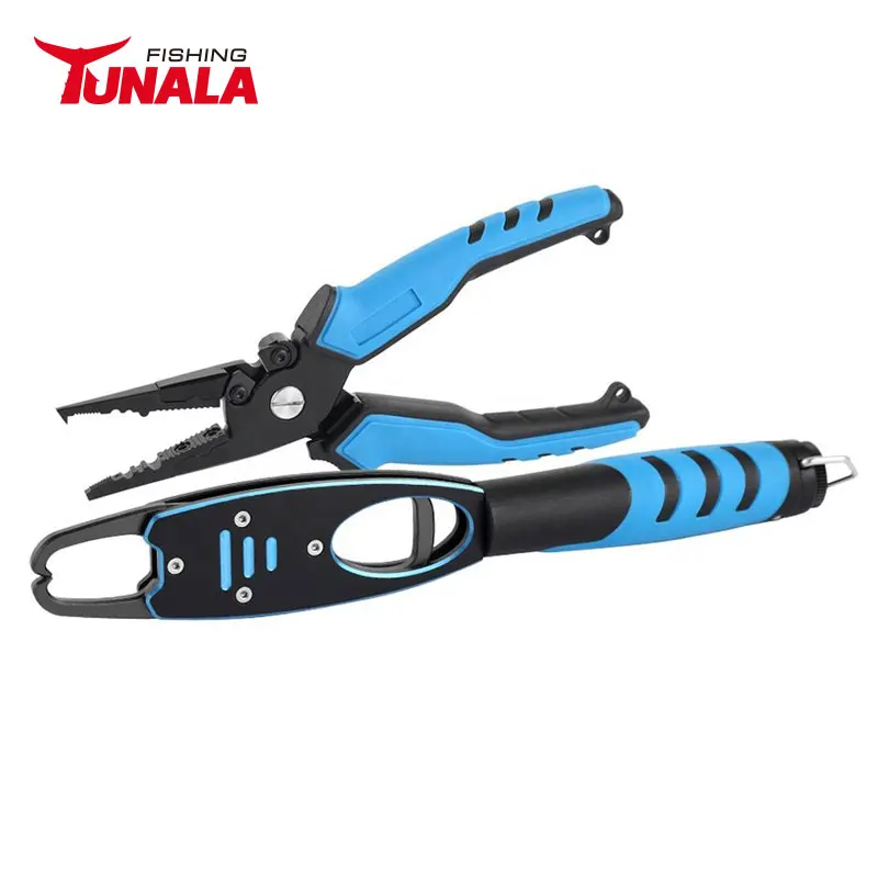 Cheap Wholesale Custom Aluminum Fishing Tools Set Multi-Functional Fishing Pliers With Lanyard And Sheath