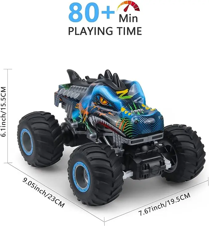 2.4ghz Rc Dinosaur Monster Truck & Remote Control Toy For Kids