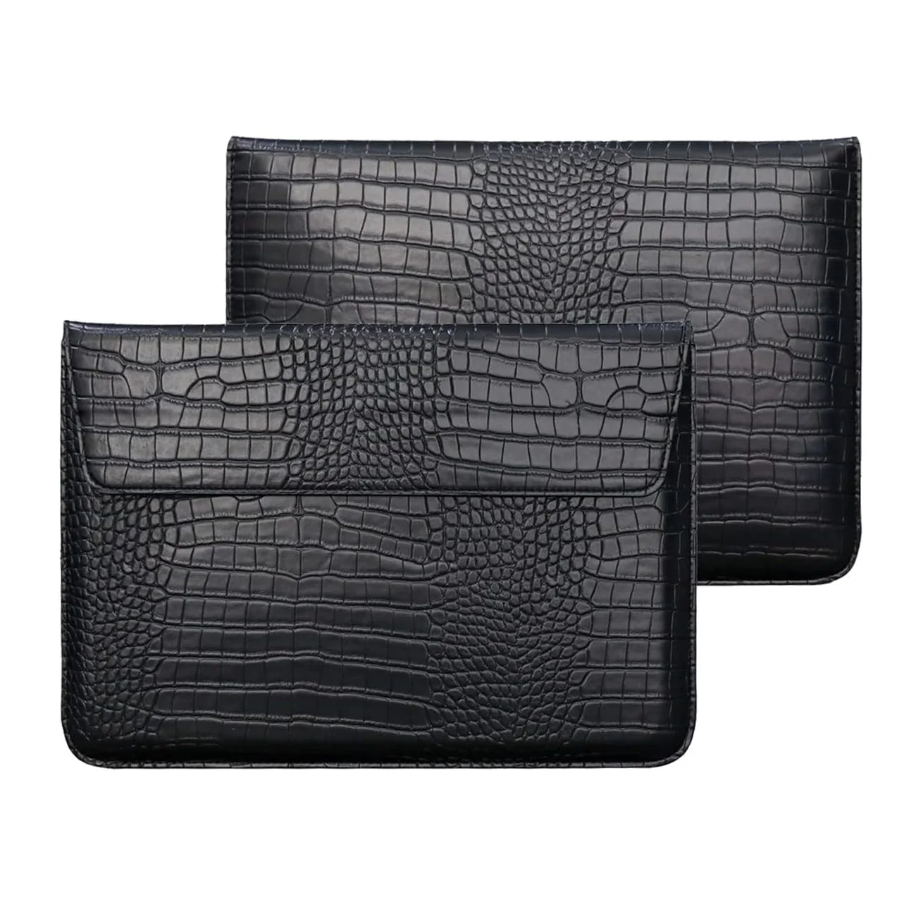 product pu leather flap style case bag laptop sleeve for macbook air 136 inch 2024 2023 2022 crocodile grain notebook cover-28