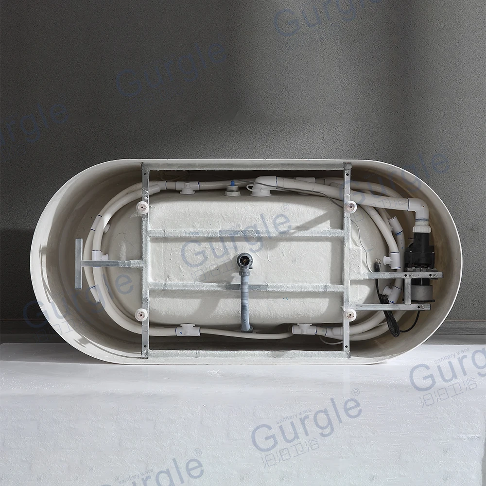 New Design Indoor Spa Tub 1 Person 12 Water Jet Tub Acrylic Whirlpool Massage Freestanding Bathtub