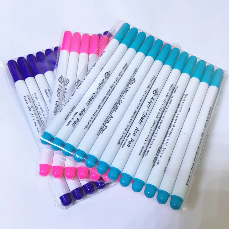 Водостираемые маркеры для маркировки ткани Исчезающие чернильные тканевые водорастворимые ручки