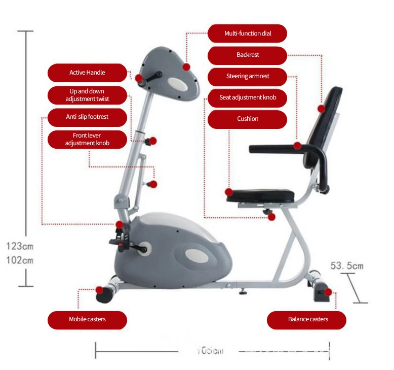 Rehabilitation Bicycle Elderly Stroke Hemiplegia Upper Lower Limb ...