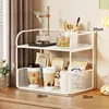 White, double-layered, medium size [desktop style]