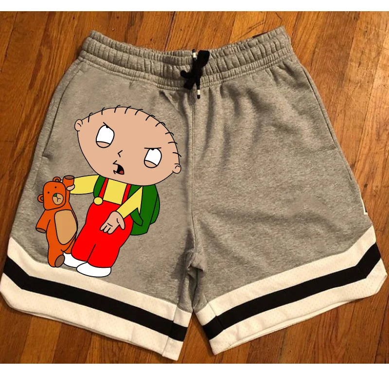Pantalones Cortos Deportivos De Cinco Puntos Para Hombre,Informales,Sueltos,De  Punto,Rectos,De Algodón,Para Verano,2022 - Buy Los Hombres Pantalones Cortos  De Dibujos Animados De Impresión De Dibujos Animados Pantalones De Malla De  Los Hombres De