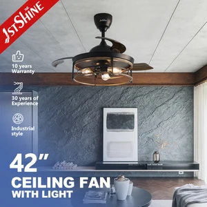 1stshine Ceiling Fan Light OEM Bulb American Style Remote Control Invisible Ceiling Fan with Light