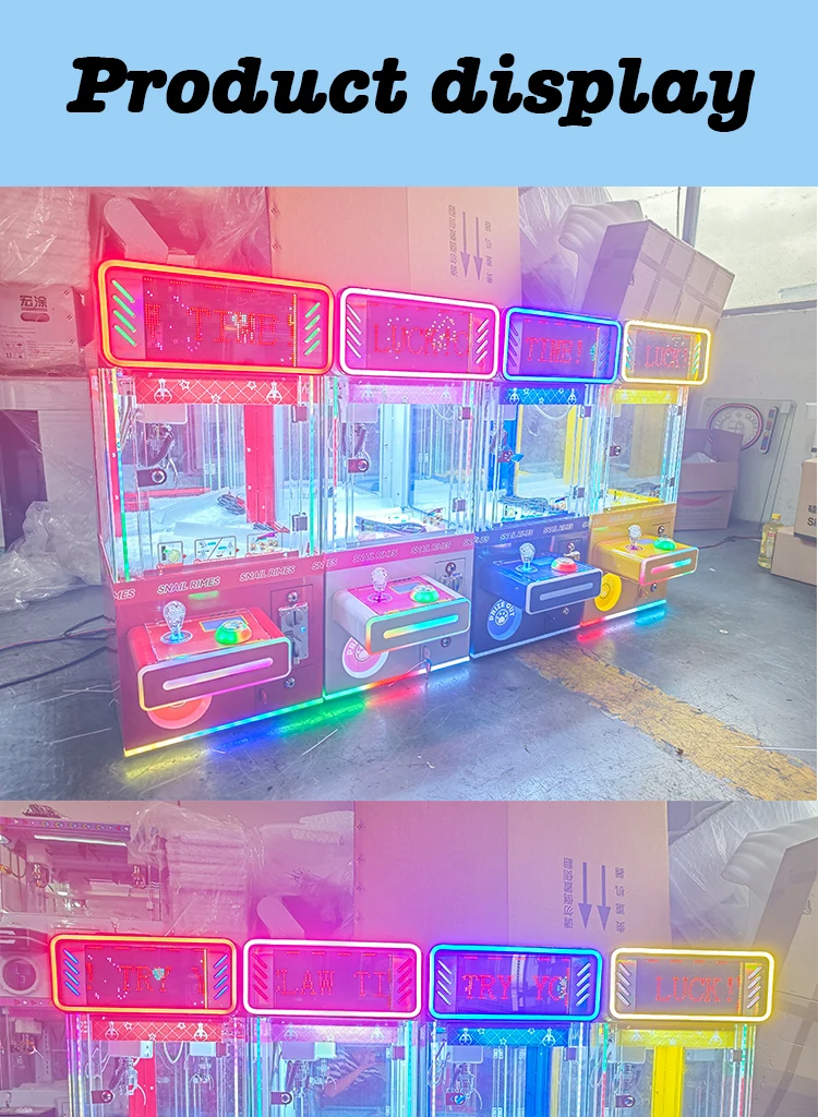 Funpark Doll Crane Machine Toy Catcher Plush Grabbing Coin Operated Games Small Mini Claw Machine Catch Doll Machine details