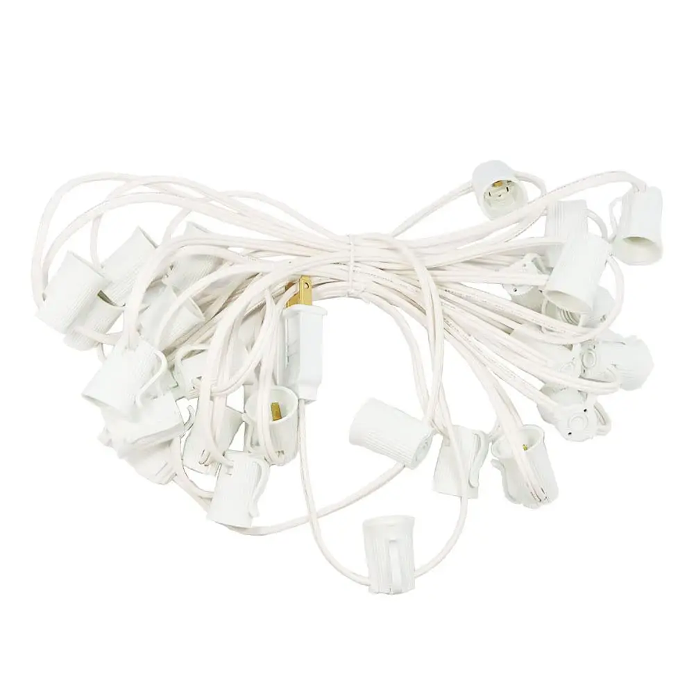 Plastic Decoration C9 E17 Spool Green Wire Plastic Decoration String Light Spool for Christmas Lighting C7 C9 Bulb Sockets