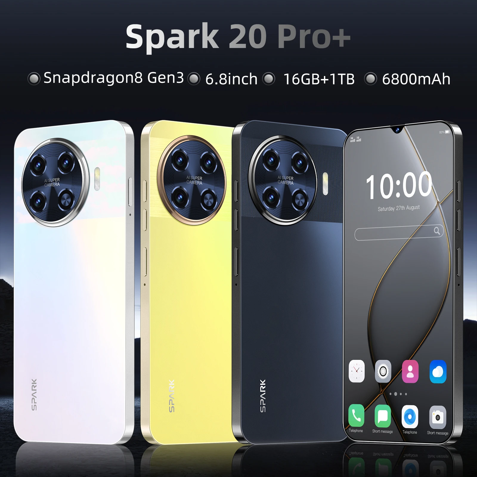 スマートフォン Spark20 Pro+ 【公式通販】
