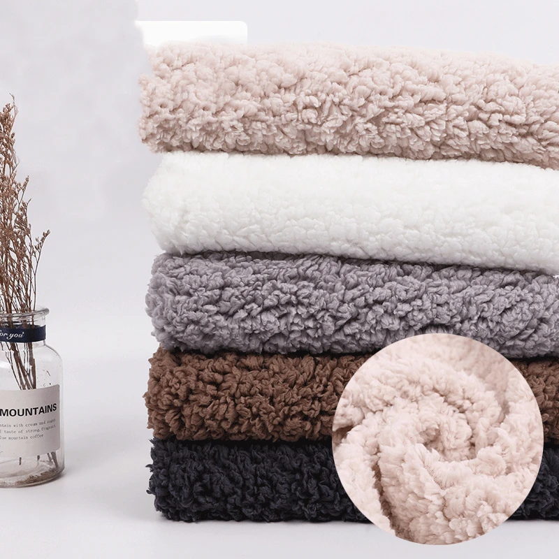 Ready To Ship Stock Products Soft Fleece Velvet Sherpa Fabric For