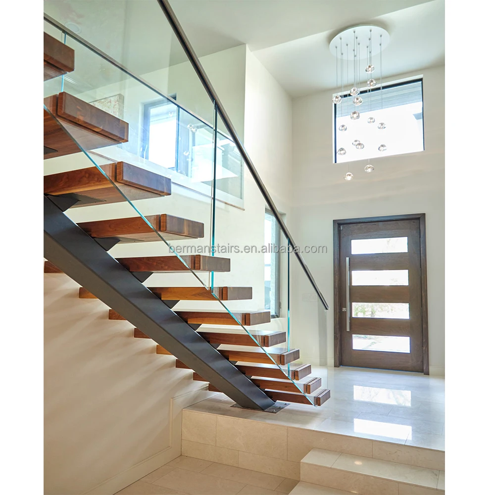 Modern Steel Beam Stair Simple Indoor Steel Stair Mono Stringer ...