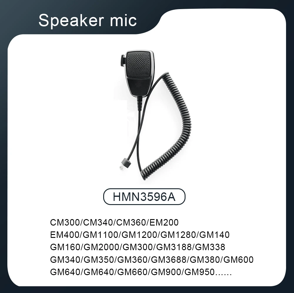 ANYSECU Professional  Microphone HMN3596A Wired Portable Walkie Talkie Speaker for GM2000, GM300, GM3188,