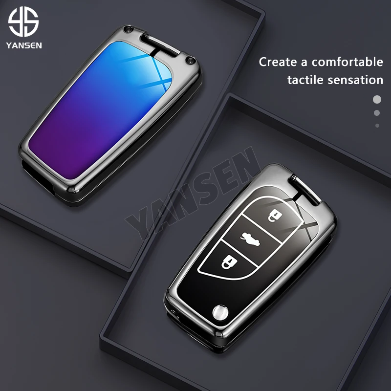 2025 Car Key Case Protector Key Cover Shell Fob for Toyota Hilux Corolla Avensis Prado Fortuner RAV4 CHR