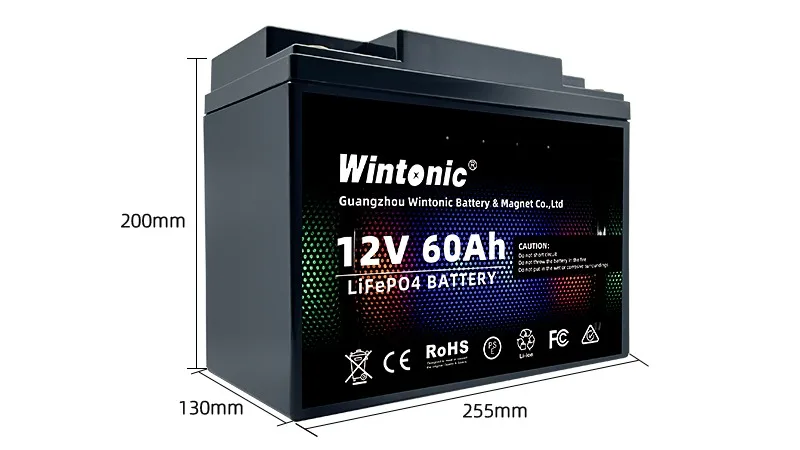 Custom Battery Pack Lithium Ion Battery 12v 60ah Lifepo4 Battery Solar For Marine Yacht Boat 6402