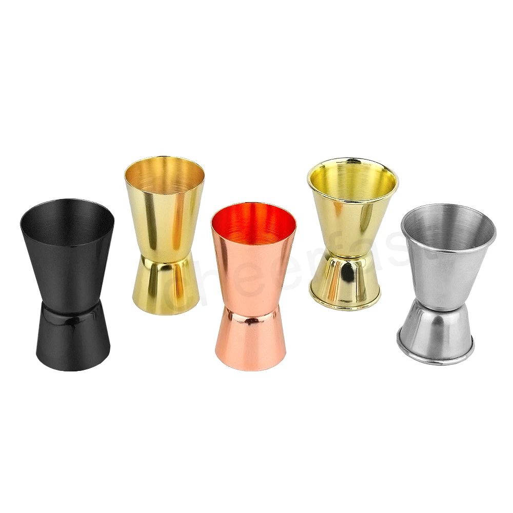 DELL - bartender Most Popular Bar Bartender Silver Metal Measuring Cup Jigger