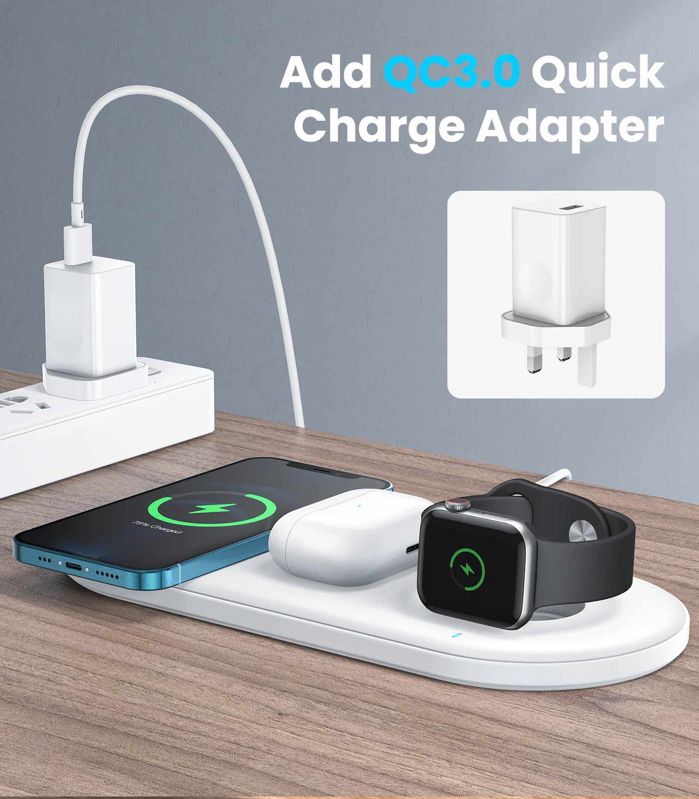 JOYROOM 3 in 1 Magnetic Charging Station and Storage 