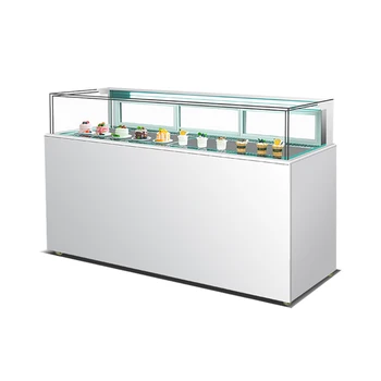 9- Single Layer Bakery Refrigerated showcase cake display Cake Chiller Counter Display Glass Door Fridge on counter