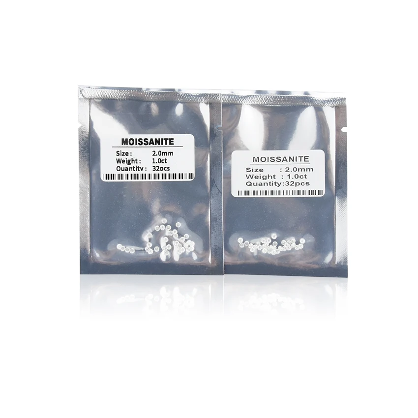 Factory Price 2mm Round Brilliant Cut Diamonds White Synthetic Moissanite Stone