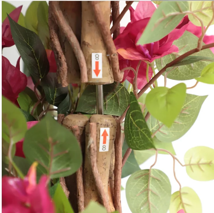 Knock Down Packing Artificial Flower Tree Bougainvillea Flower Bonsai for Home Decor