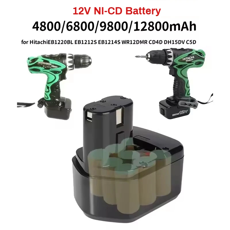 Replacement Ni-CD 12V 1500mAh EB1212S EB1214L EB1214S EB1220BL Power Tools Battery for Hitachi CD4D DH15DV C5D Cordless Drill