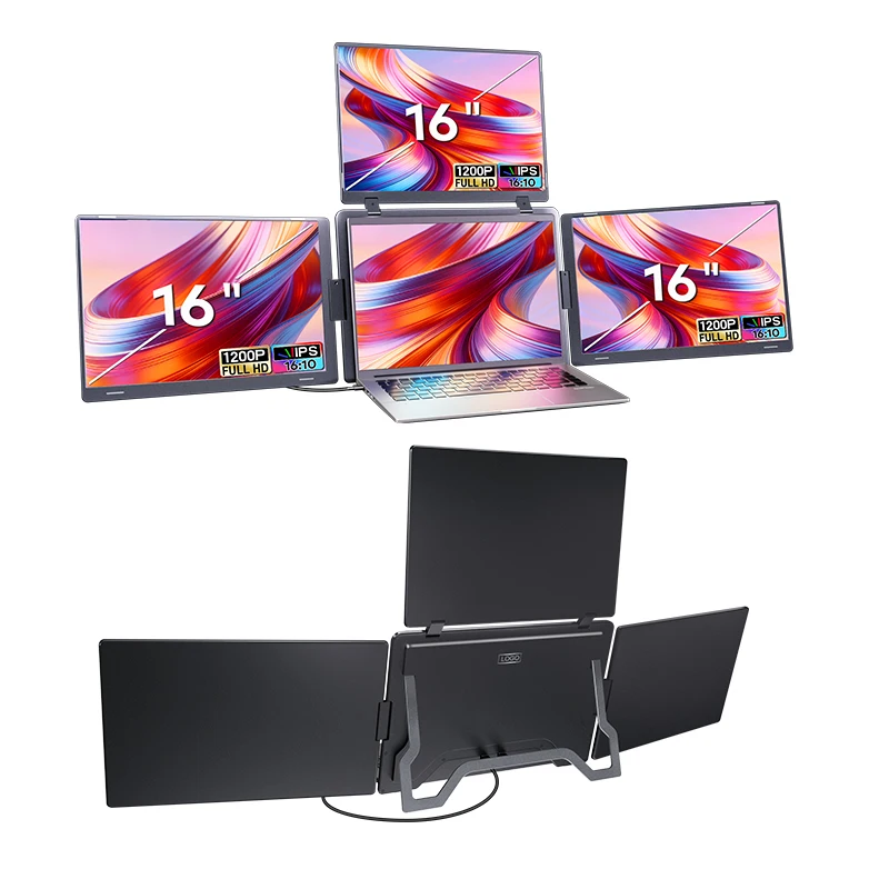 3画面LCDモニター 14インチ デスク上設置 フルシリーズM1、M2、M3、M4
