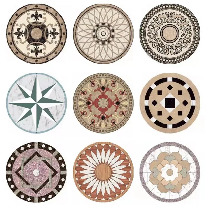 product natural marble mosaic art marble inlay flooring design waterjet medallion mosaic pattern273-1