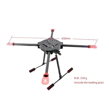 GF-QF650 650mm umbrella foldable Quadcopter carbon fiber frame with Retractable Landing Gear for FPV Aircraft