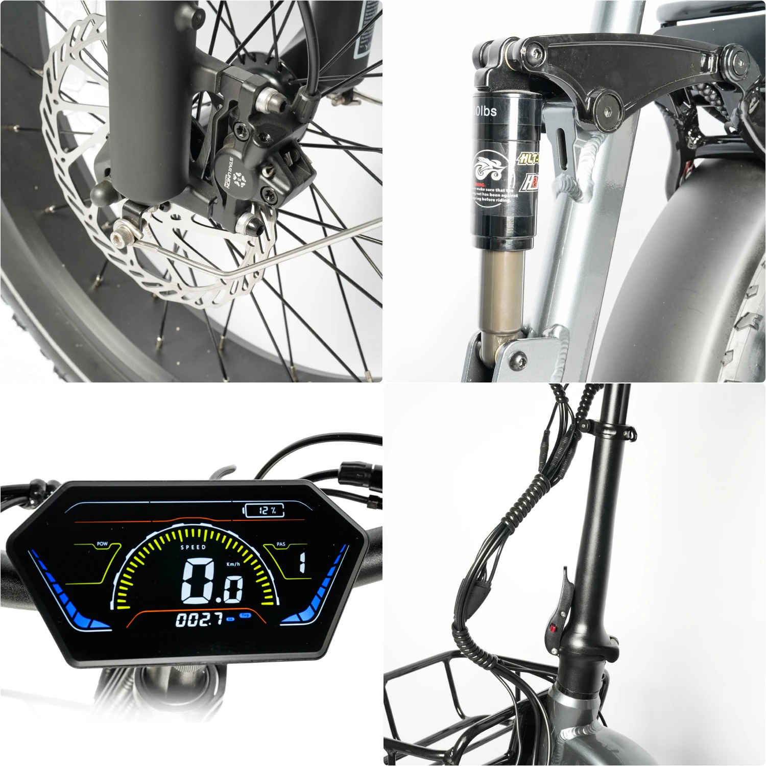 Spectacular Customizable 1000w 30ah Electric City E-Bike with Fat Tire, Folding 20-inch Frame - Mountain Bike for Adults from Factory Direct - Image 5