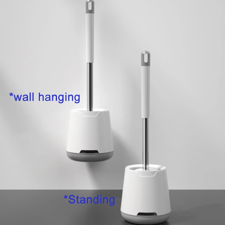 Щетка для глубокой чистки силиконовая щетка унитаза ванной комнаты легко сушить и экономить пространство с набором тонких держателей