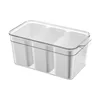 Caja de almacenamiento con tres cajas interiores.