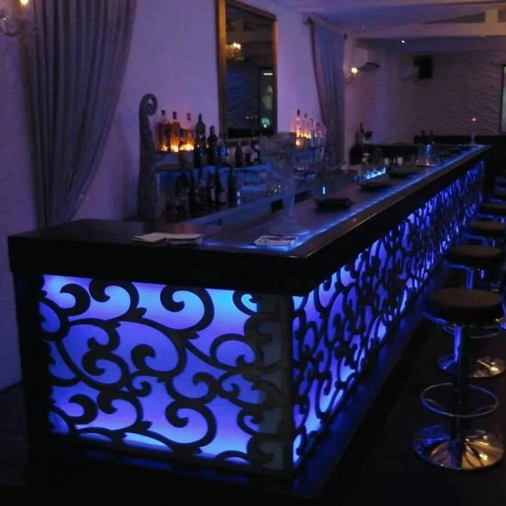 モダンデザインのガラス製バーカウンター（家庭用バー向け）、業務用