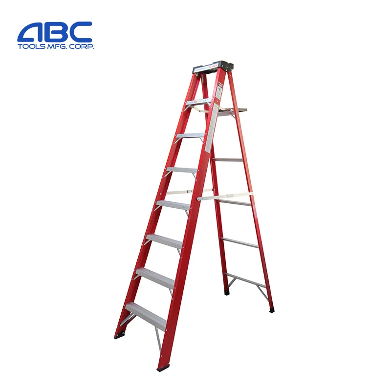 Stable 3-7 Steps Electrician Insulated Fiberglass Ladder for Home