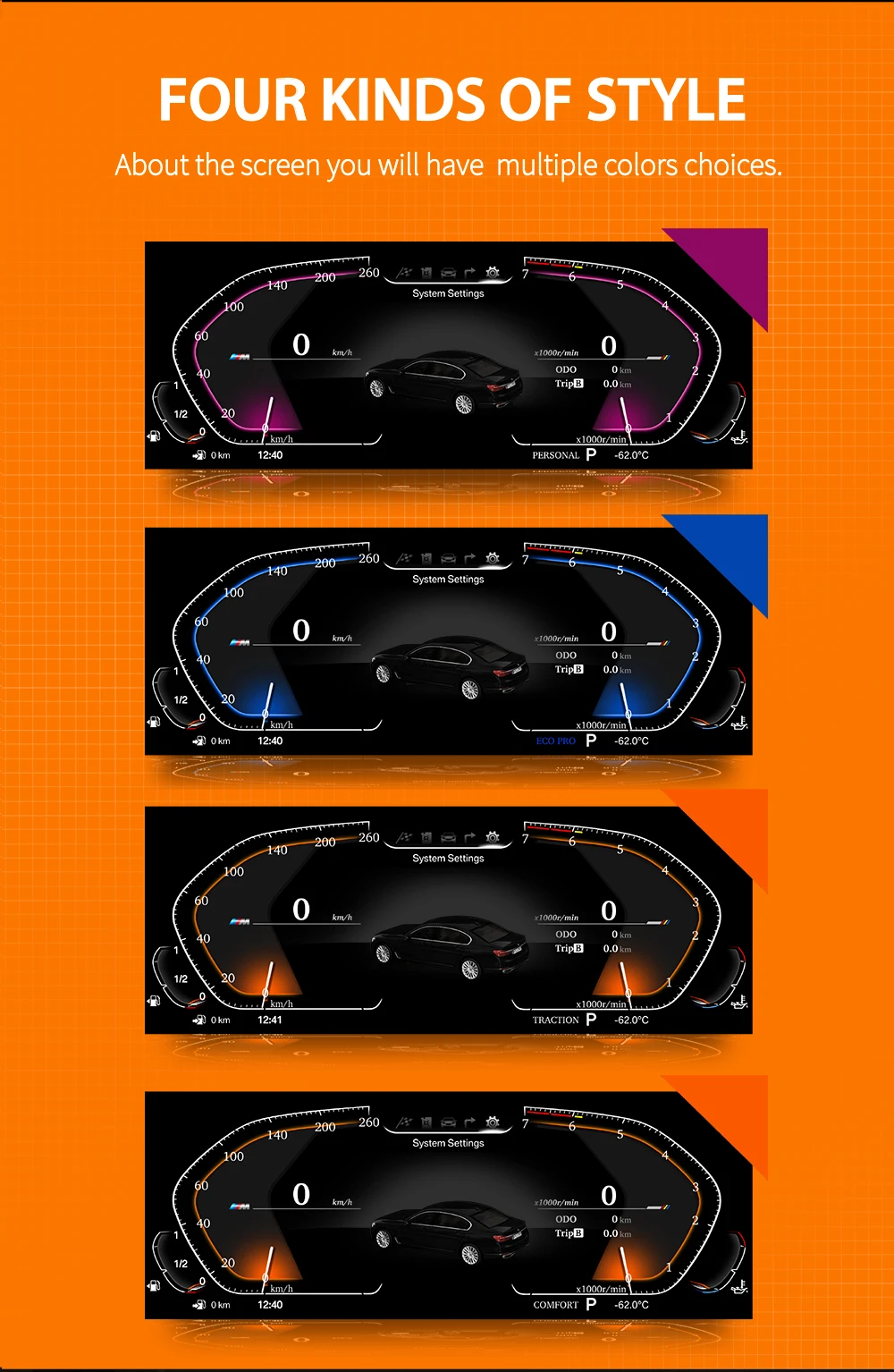 2025 Latest Original for BMW 3 Series E90 E91 E92 E93 Car Digital Cluster New LCD Speed Meter Dashboard