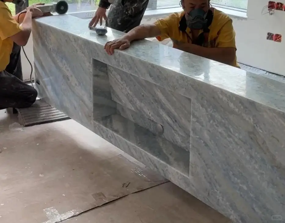 product blue crystal marble washbasin countertops vanity tops  table tops blue marble bathroom sink-6