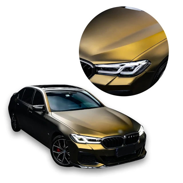 Vinyl Wrap Colors 1.52*17m Matte face plating dark gold car wrap Car Wrap car body sticker foil