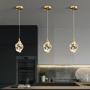 Italian K9 Chandelier Modern Light Luxury Dining Decor Lighting for Home Linear Led Crystal Chandelier Ceiling Pendant Light
