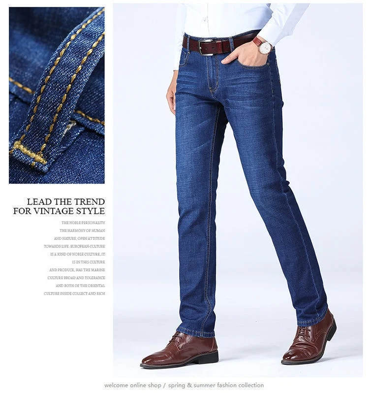 Manufacturer Wholesale Large Size Stretch Slim Straight Tube Casual