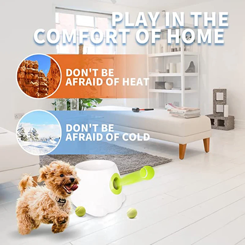 Automatic Dog Ball Launcher For Dogs Interactive Puppy Pet Ball Indoor Thrower Machine Fetch
