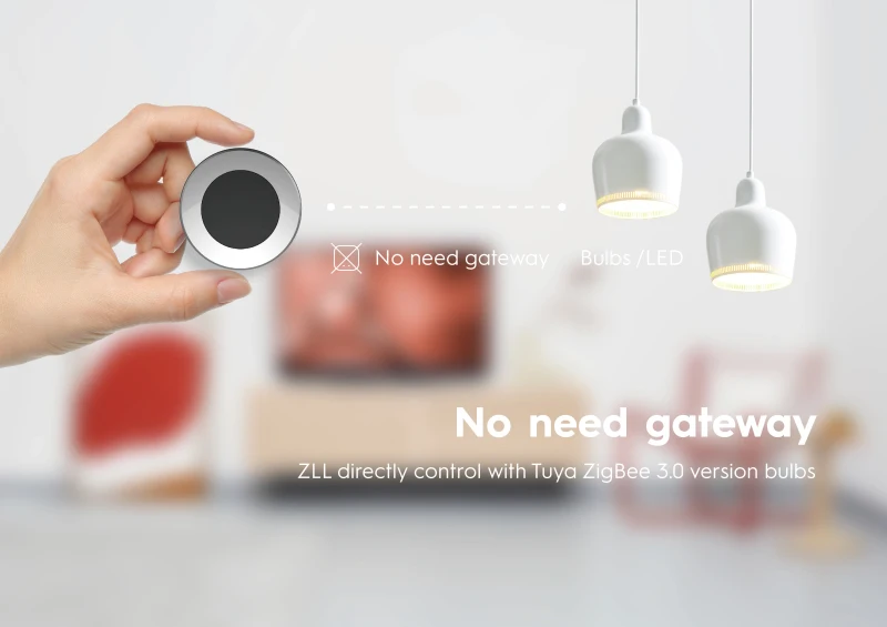 ZigBee Tuya Smart Knob Switch Wireless Scene Button Battery Powered Automation Scenario Controller Work with Alexa Google Home