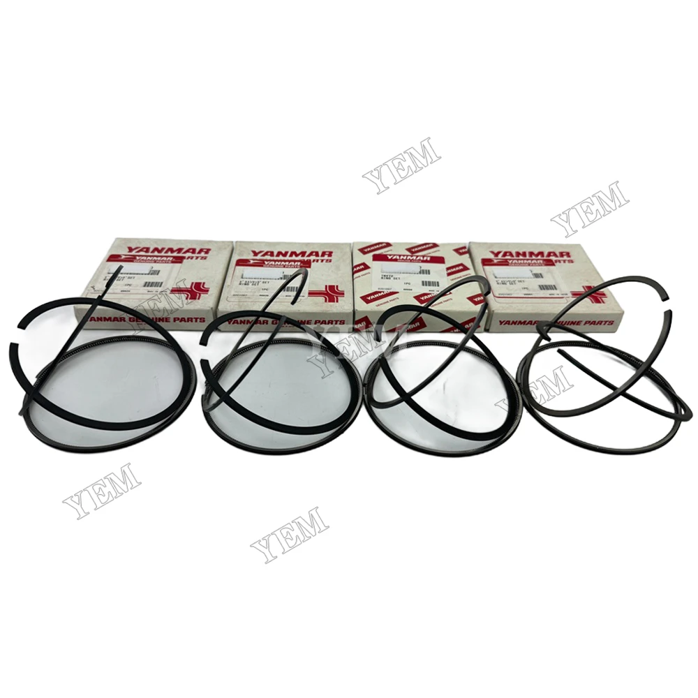 3TNV76 Piston Rings Set 119717-22500 Fit for Yanmar Excavator Forklift Diesel Engine Repair Parts.