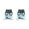 Red Wine Glass Baby Blue SA265