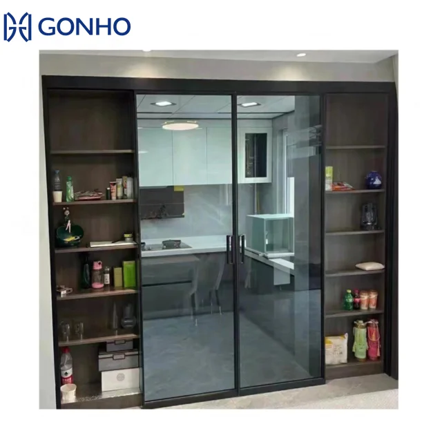 GONHO Factory Direct Sales Customizable Telescopic Top Hanging Aluminium Sliding Door for Balcony