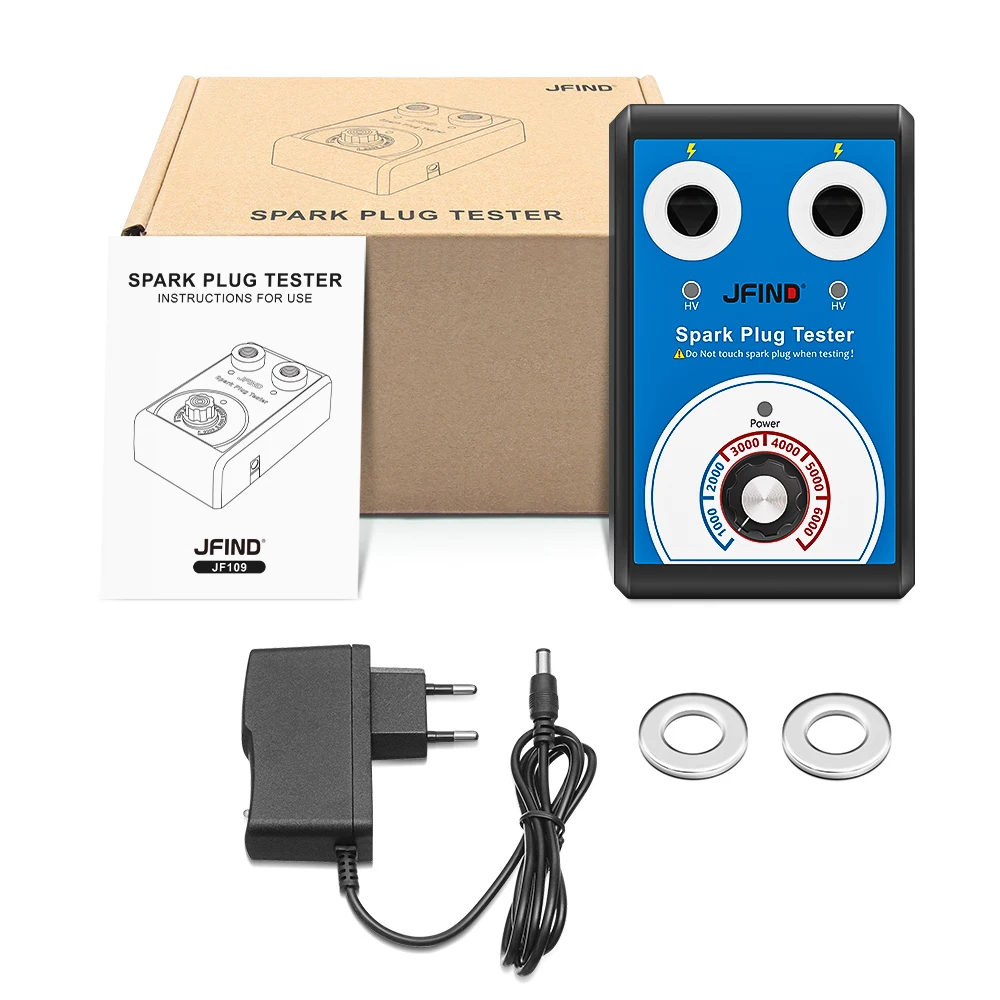 JF109 Car Spark Plug Tester - Reliable 12V Diagnostic Tool