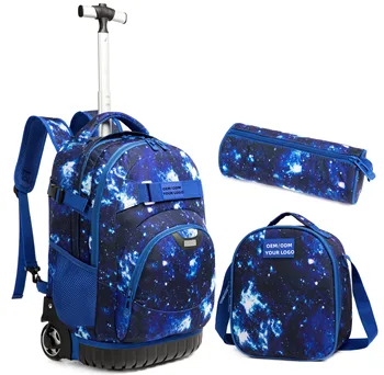 School bags trolley bag children's school bag with wheels kids school backpack