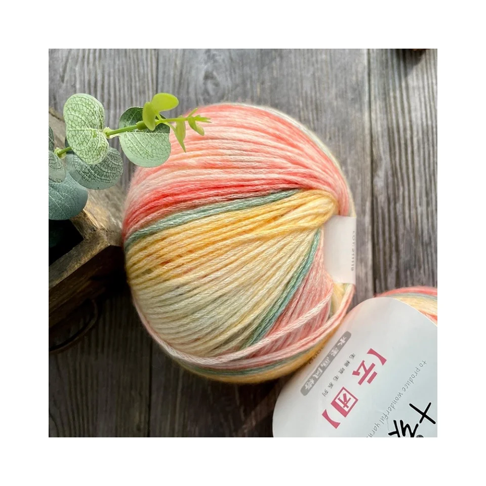 High Tenacity Design Handmade Gradient Colour Cake Yarn Soft Crochet Yarns