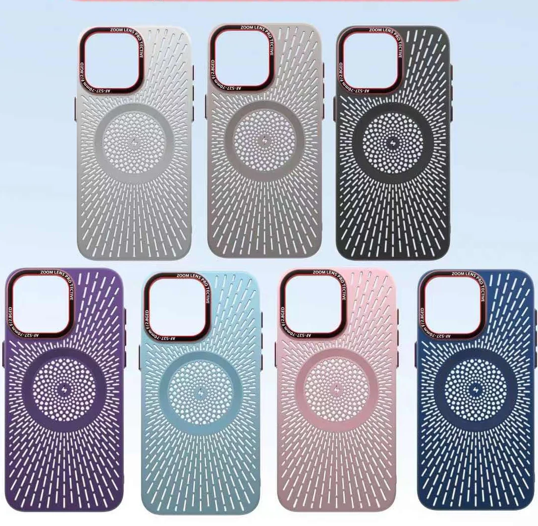 Magnetic Breathable Mobile Phone Case For Iphone 16 series Phone Cover Anti-Scratch Laudtec