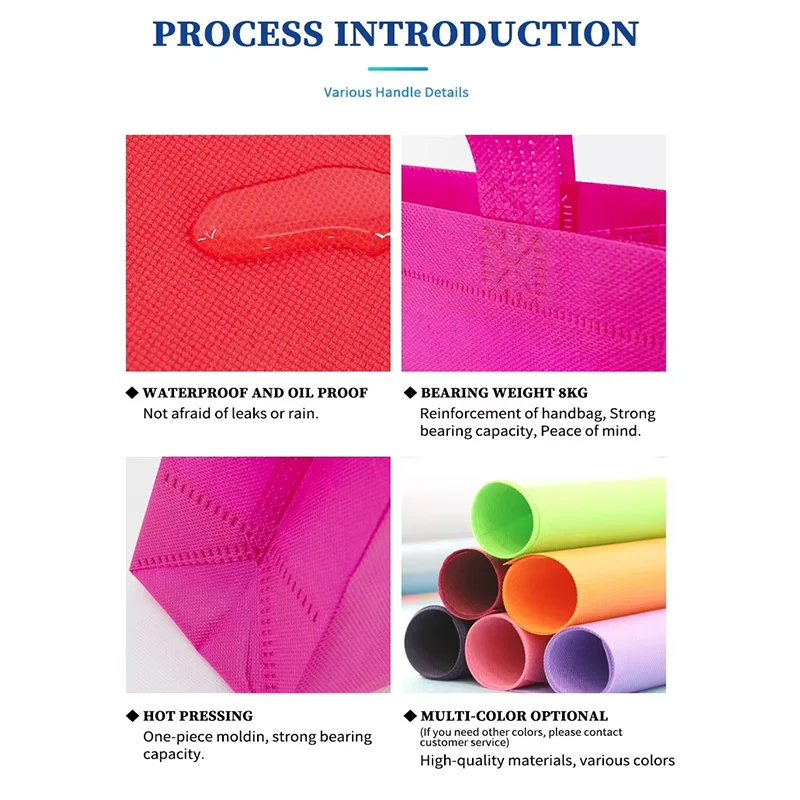 Stock Promotional Colored Wholesale Eco Friendly Shopping pp Non Woven Bag supplier