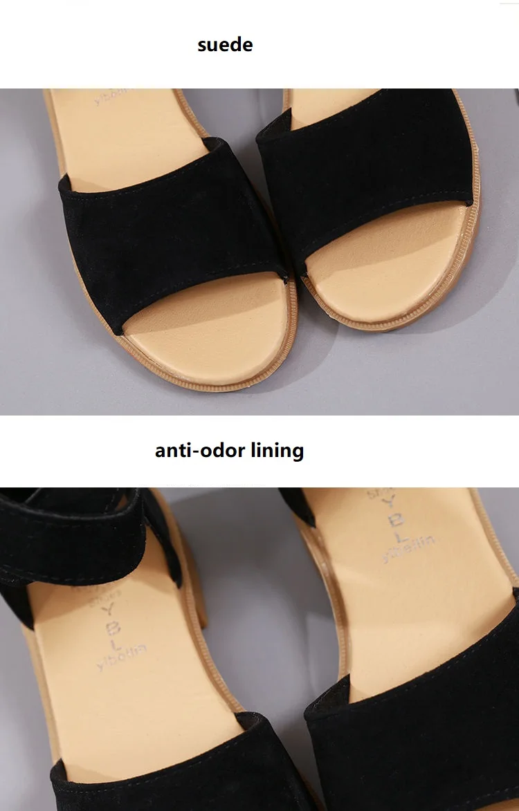 fashion summer casual comfortable women flat shoes suede ankle wrap strap flat sandals for women 2021